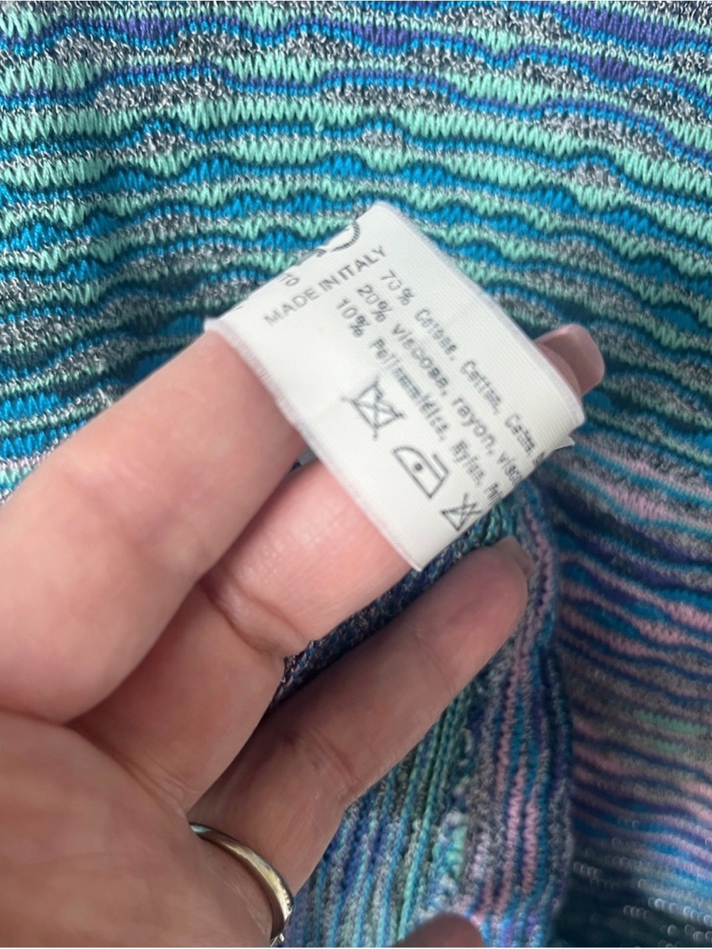 Missoni Multi-Color Striped Short Sleeve Knit Dress - Picture 6 of 8